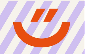 Auf schraffiertem Hintergrund ist ein roter Smiley zu sehen.